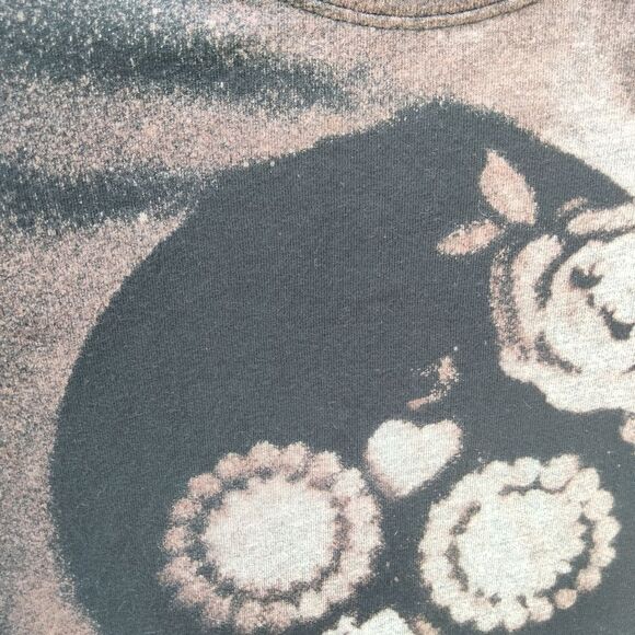 No Boundaries Tee Shirt Sz XS 1 Black Bleached Skull Design - Picture 4 of 6